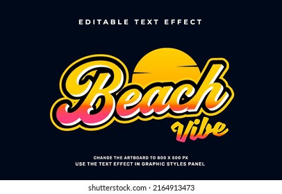 Beach Vibe Editable Text Effect Template