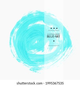 Beach Vibes. Abstract acrylic background - Vector. Freehand style design. Creative logo textured artwork circle. 