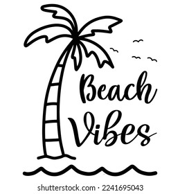 Beach Vibes Mountain Shirt Print Template Simple Mountain typography design