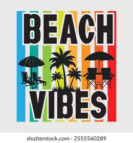 Beach vibes printable vector design