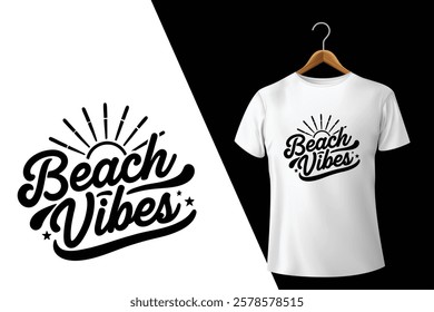 Beach Vibes T-shirt Design vector  