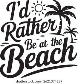 Beach Vibes Typography T Shirt Design