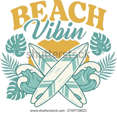 Beach Vibin t-shirt design .
