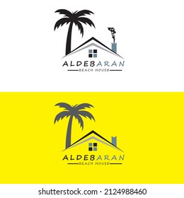 Beach View Resort vector Logo.