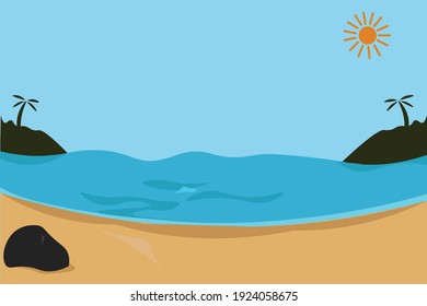 Beach View with Scorching Sunshine