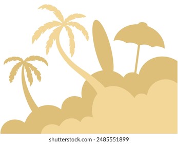Beach View Summer Background Illustration