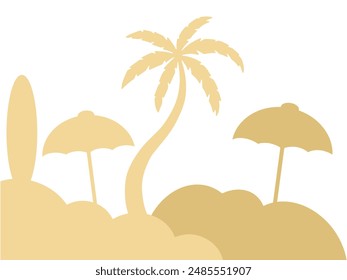 Beach View Summer Background Illustration