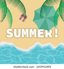 Beach view top view summer design