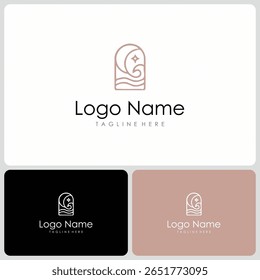 vetor do logotipo da vila da praia. modelos do logotipo