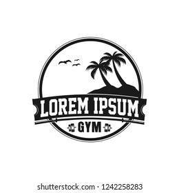 beach vintage logo