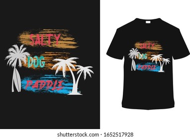 Beach vintage t shirt design, template, apparel, vector.