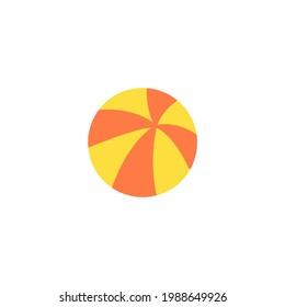 Beach volley ball in color icon, isolated on white background 