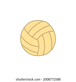 Beach volley ball in color icon, isolated on white background 