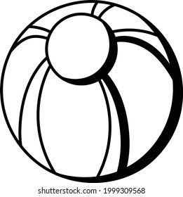 Beach volleyball ball Concept Vector Icon Design, Summer Spring activities Symbol, Hot Weather Doodle art Hand Drawn Sign, Warmest Season Elements Stock illustration