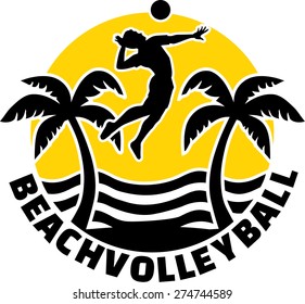 Beach Volleyball Emblem