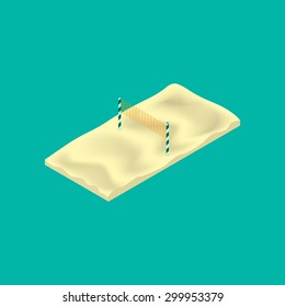 Beach Volleyball field. Isometric
