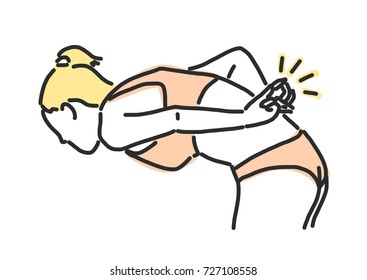 Beach volleyball gives secret signals line drawing illustration in various poses.