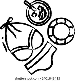 beach volleyball hand drawn vector illustration