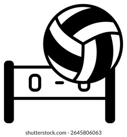 Beach Volleyball icon with mixed style and pixel perfect base. Suitable for website design, logo, app and UI. Based on the size of the icon in general, so it can be reduced.
