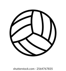 Beach volleyball icon in thin line style. Vector illustration graphic design  