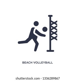 beach volleyball isolated icon. Simple element illustration from summer concept. beach volleyball editable logo symbol design on white background. Can be use for web and mobile.