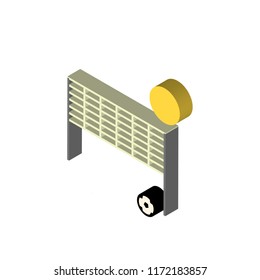 Beach volleyball isometric left top view 3D icon