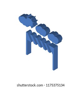 Beach volleyball isometric left top view 3D icon