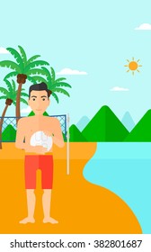 Beach volleyball player.