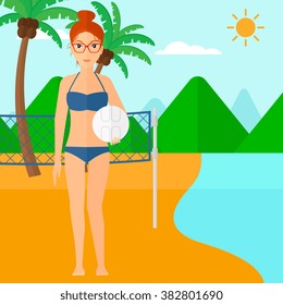 Beach volleyball player.