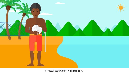 Beach volleyball player.