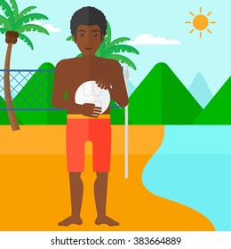 Beach volleyball player.