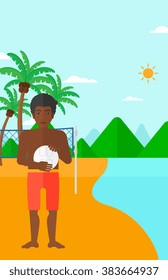 Beach volleyball player.