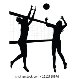 Beach Volleyball Player Vector Illustration Isolated Stock Vector ...