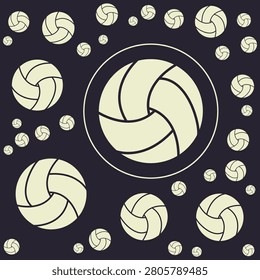 Beach Volleyball trendy vector illustration in flat style ravishing background.eps
