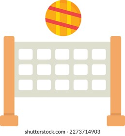 Beach Volleyball Vector Icon Flat Style