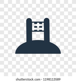 Beach volleyball vector icon isolated on transparent background, Beach volleyball transparency logo concept