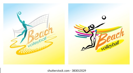 beach volleyball vector sport game sand