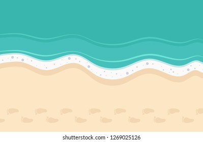 beach wallpaper. free space for text. background. sea vector.