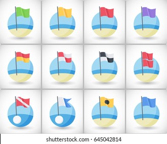Download Storm Warning Flag Icon Royalty-Free Stock Illustration