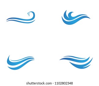 Beach water eave logos symbols