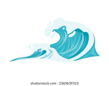 beach wave design vector isolated