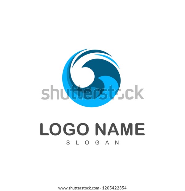 Beach Wave Logo Beach Tourist Logo Stock Vector (Royalty Free ...