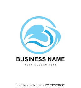 Beach Wave Logo, Water Wave Vector, Water Abstract Design, Illustration Template Icon