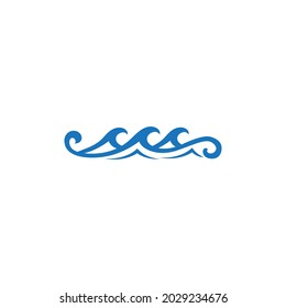 Plantilla de ilustración de icono de olas de playa