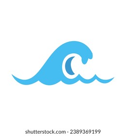 Vector de diseño del logotipo de las olas de playa