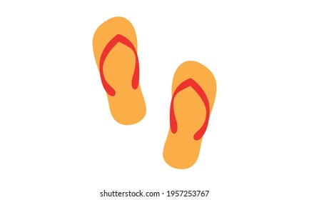Beach wear relaxation casual rubber Slipper sandal - Summer Vector and Clip Art