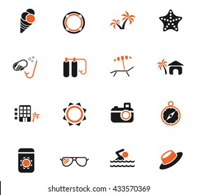 beach web icons for user interface design