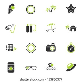 beach web icons for user interface design