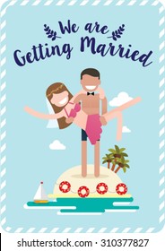 Beach Wedding Card