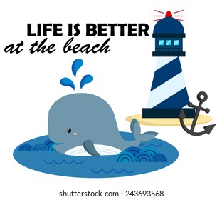 Beach and whale